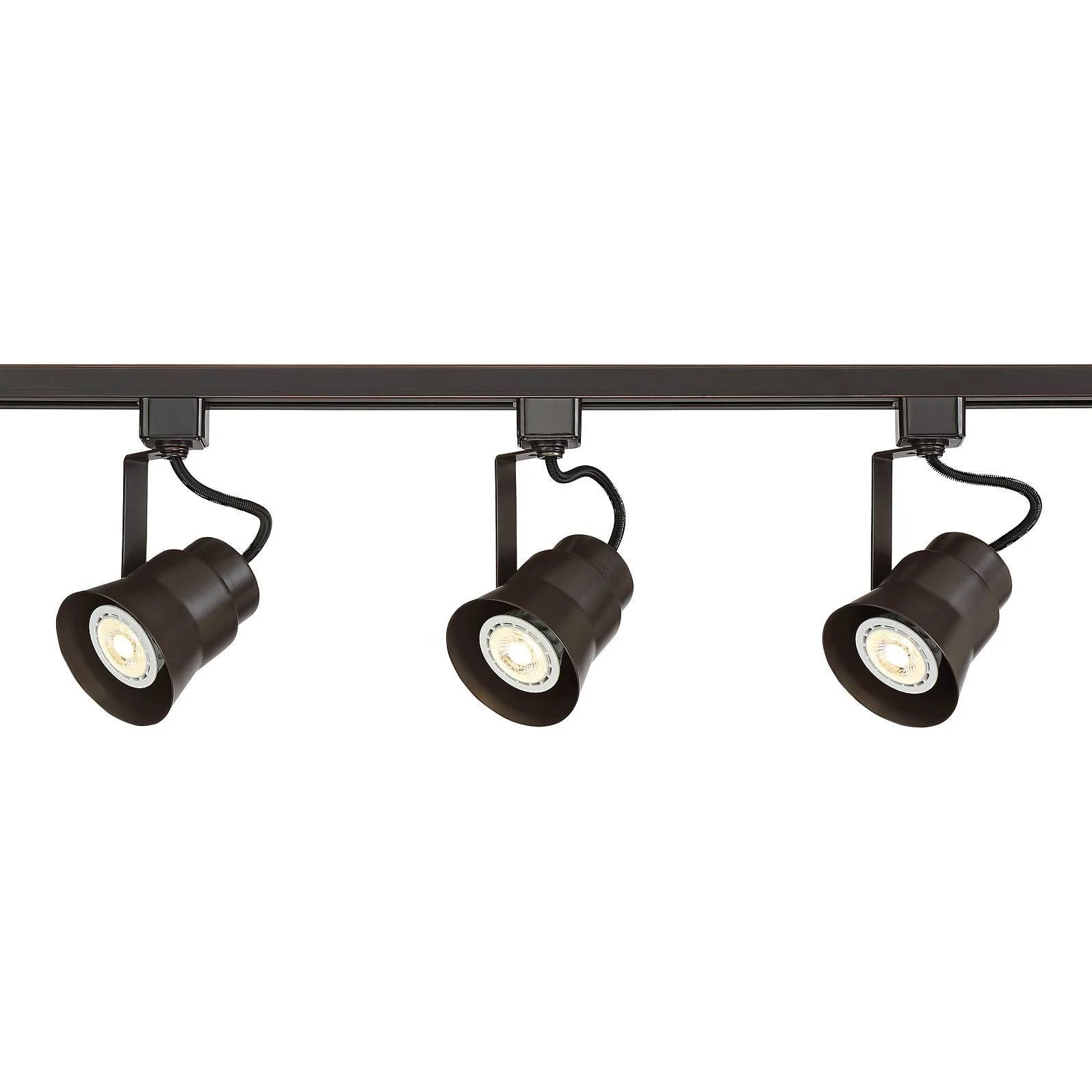 Bronze 3-Light LED Track Kit with Cord and Plug Connector Y183338