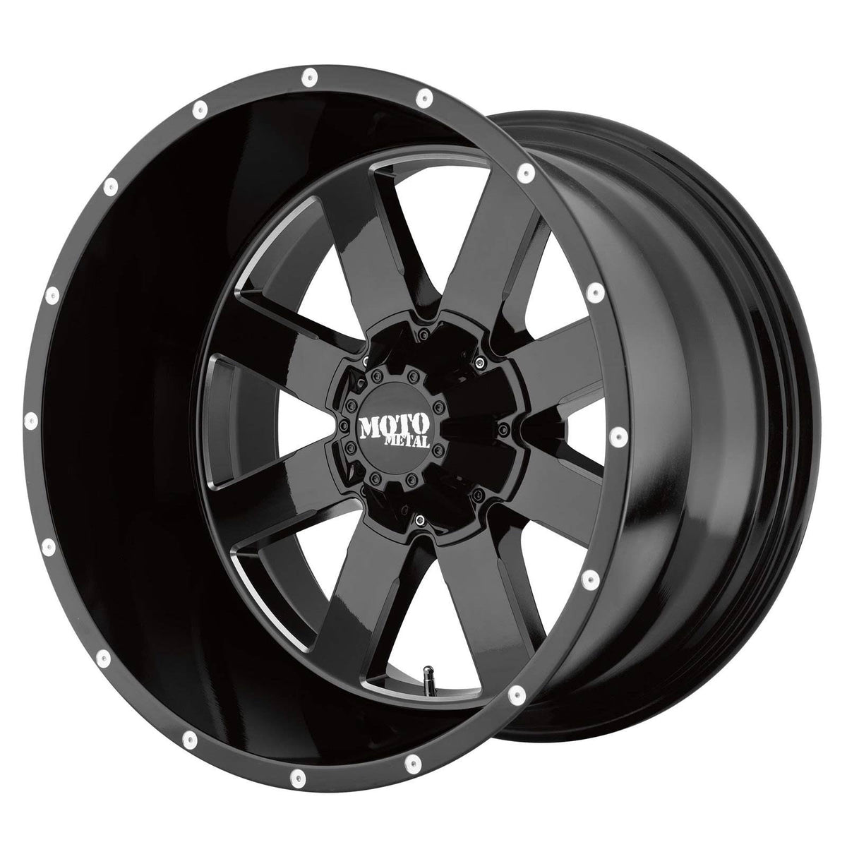22x10 Gloss Black Milled Wheel S6209