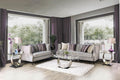 Gray & Purple Living Room Set 3pcs R178