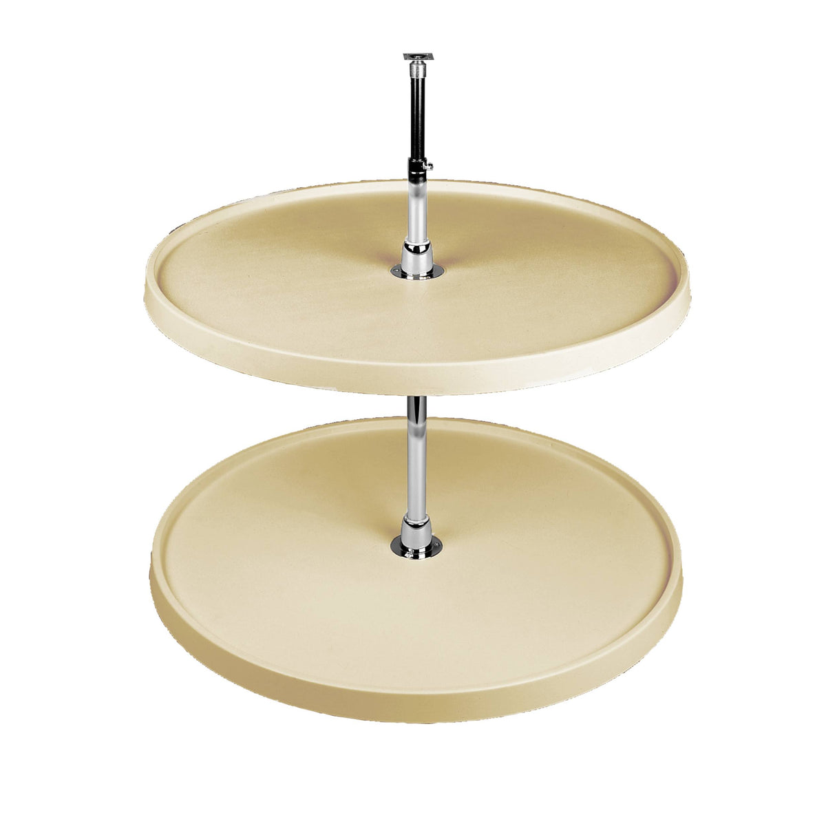 18x22 Almond Polymer Lazy Susan 2-Shelf J4583