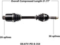 CV Axle Shaft Assemblies Pack of 2 W1878