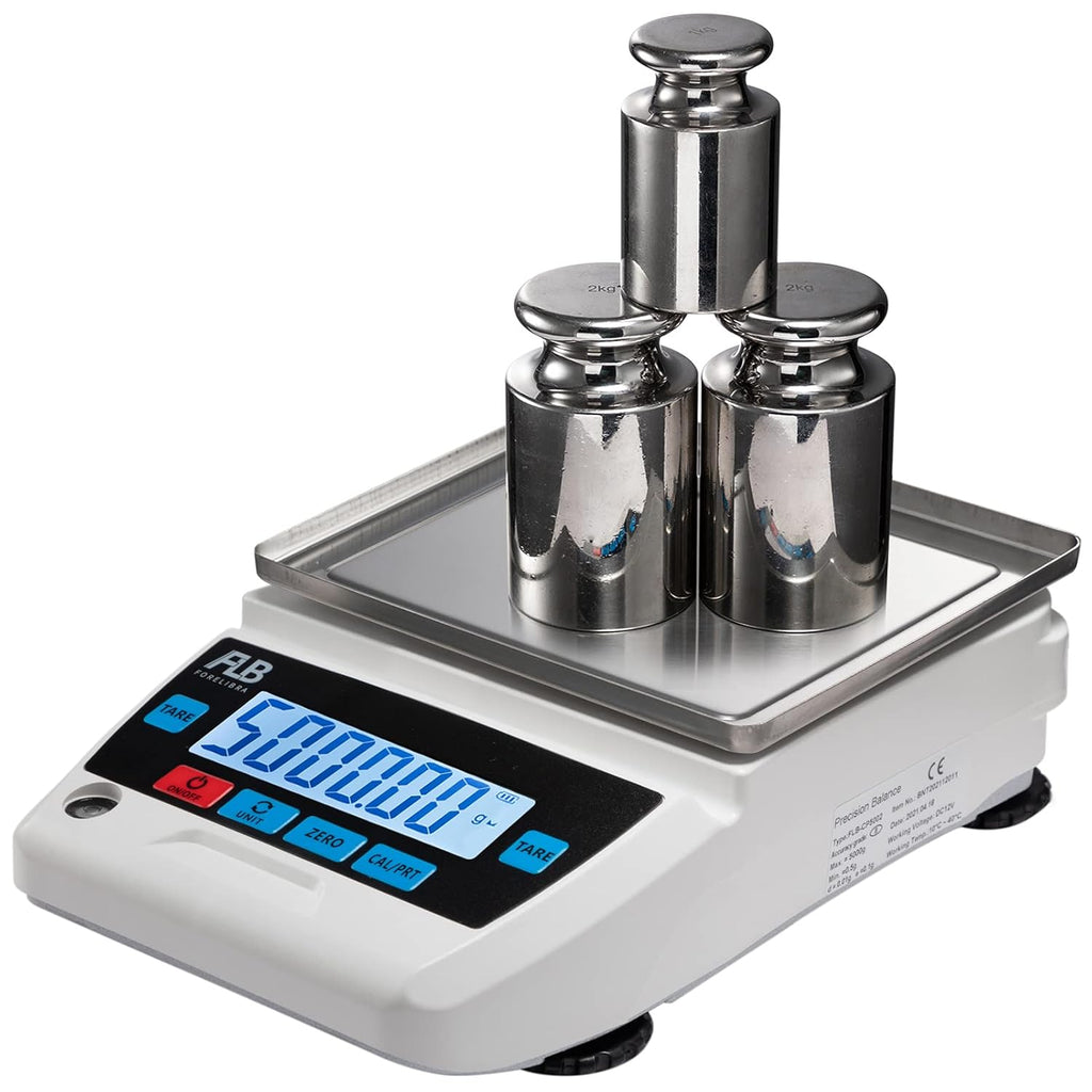 Lab Scale 5kg Precision Electronic Balance, 0.1g Readability E6310
