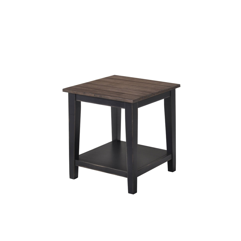 Greige & Black End Table K718