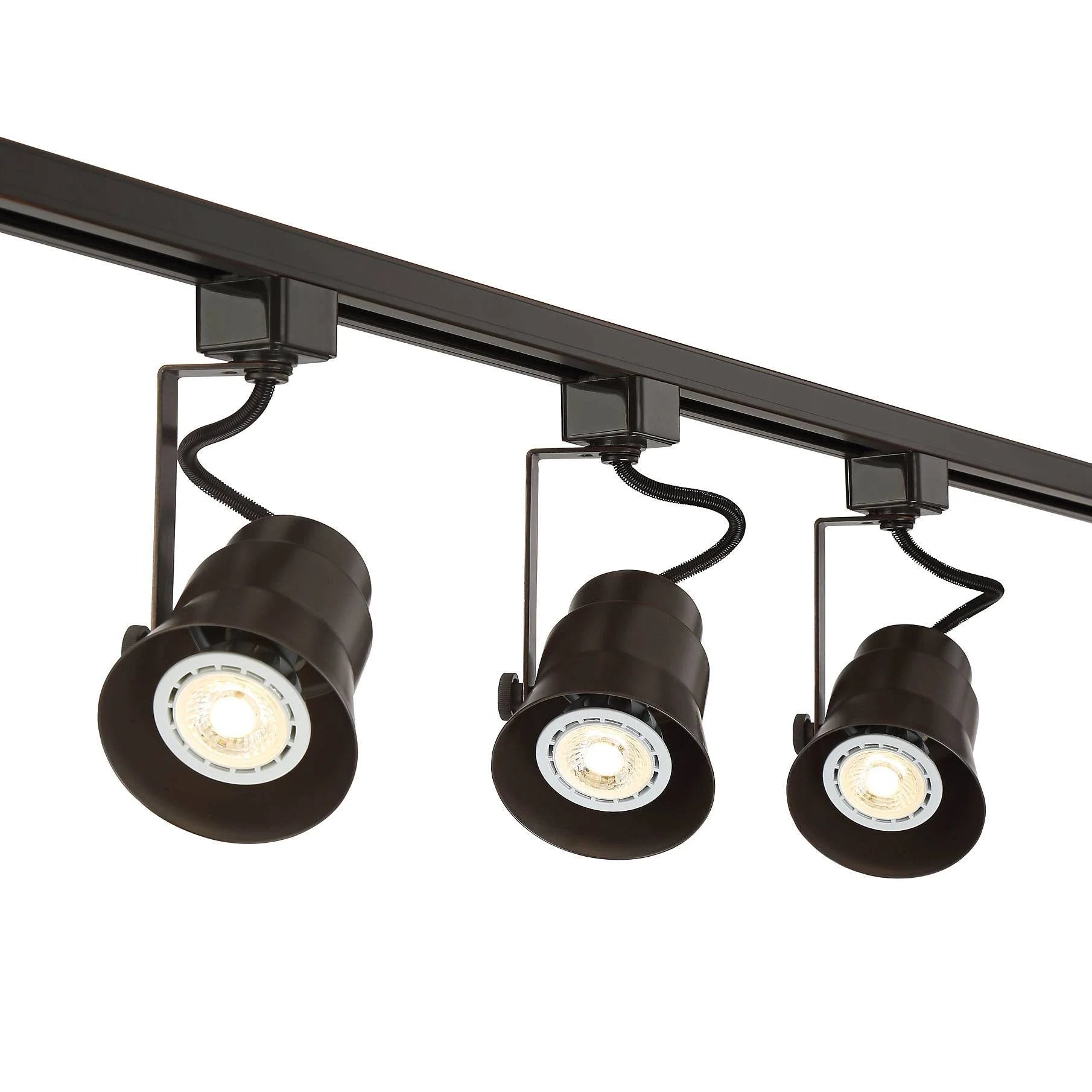 Bronze 3-Light LED Track Kit with Cord and Plug Connector Y183338