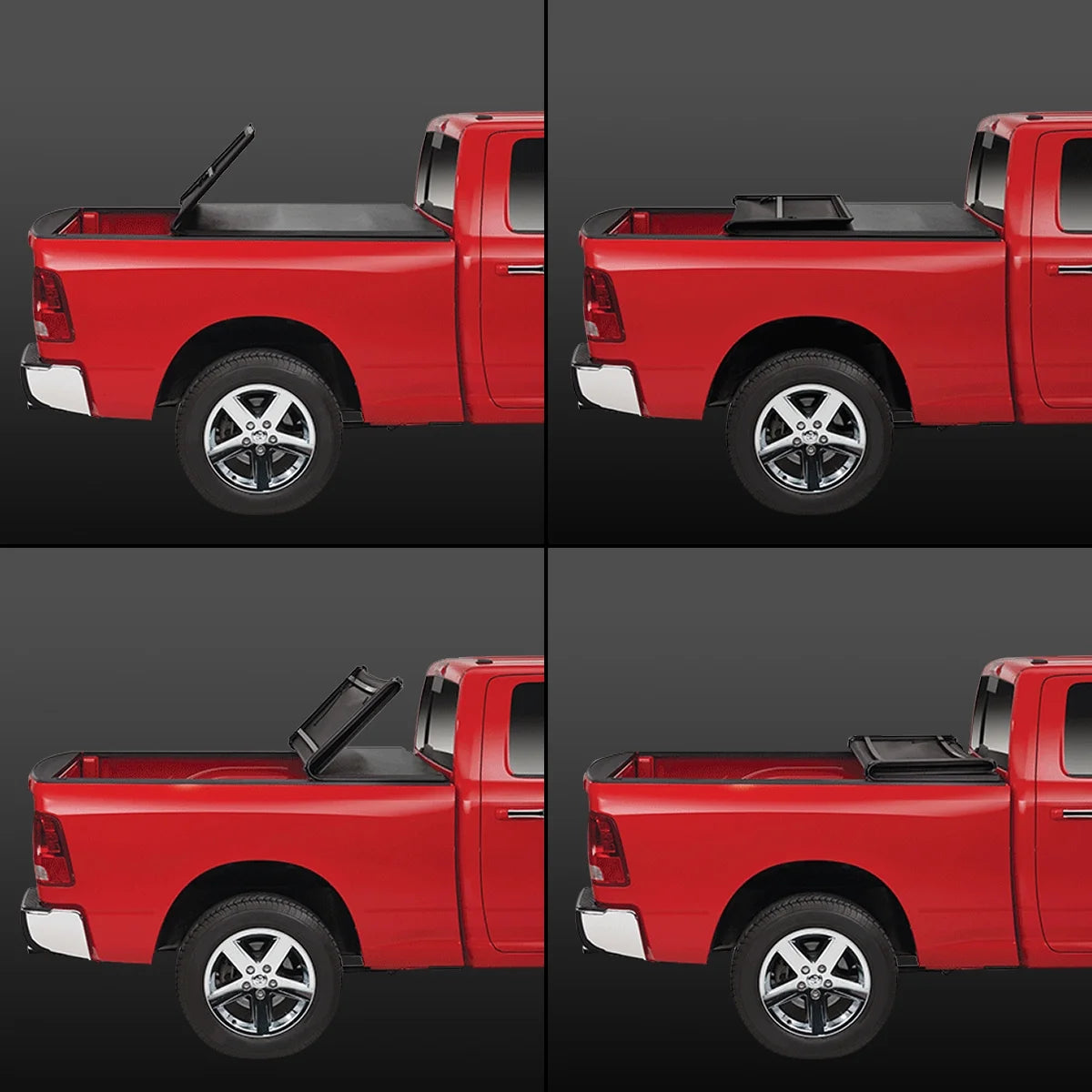 Adjustable Tri-Fold Soft Top Tonneau Cover N9848