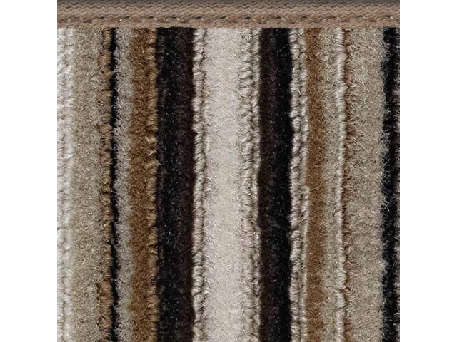 Mocha Brown Stripe Skid-Resistant Carpet Runner 8 ft. x 36 in. E950