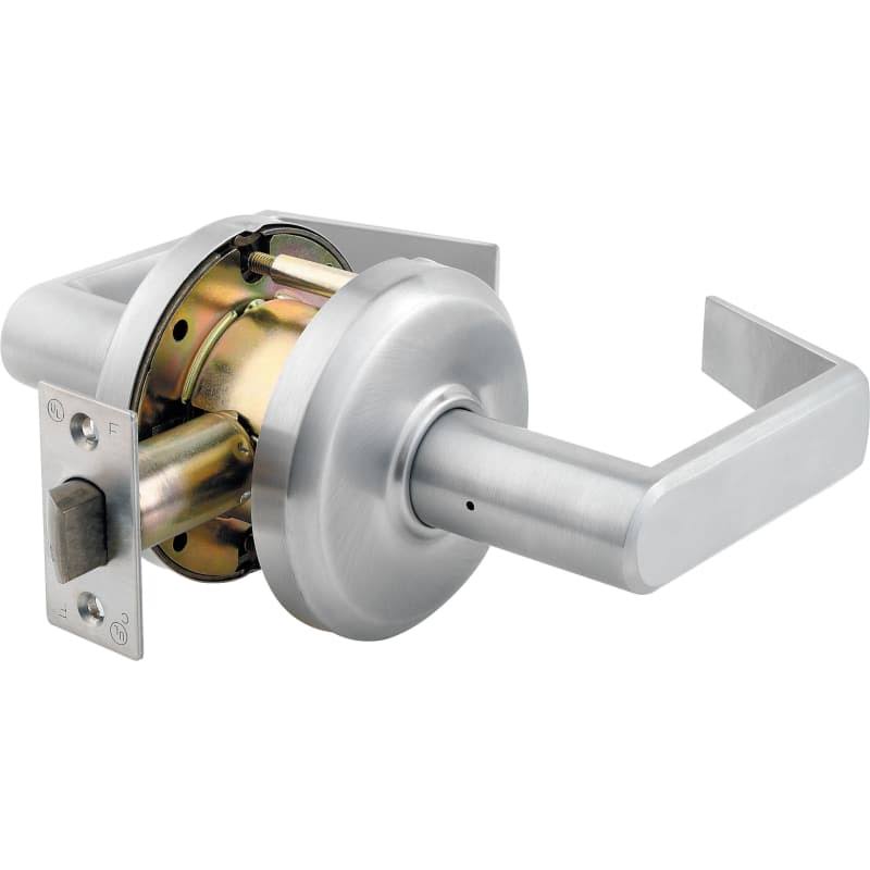 Satin Chrome Passage Lock with ASA Strike T714365