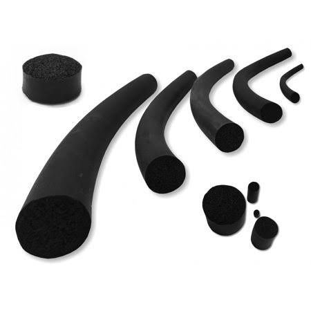 Closed-Cell Neoprene Rubber Sponge Cord - Round - 1/2 inch x 100 ft., Black S600