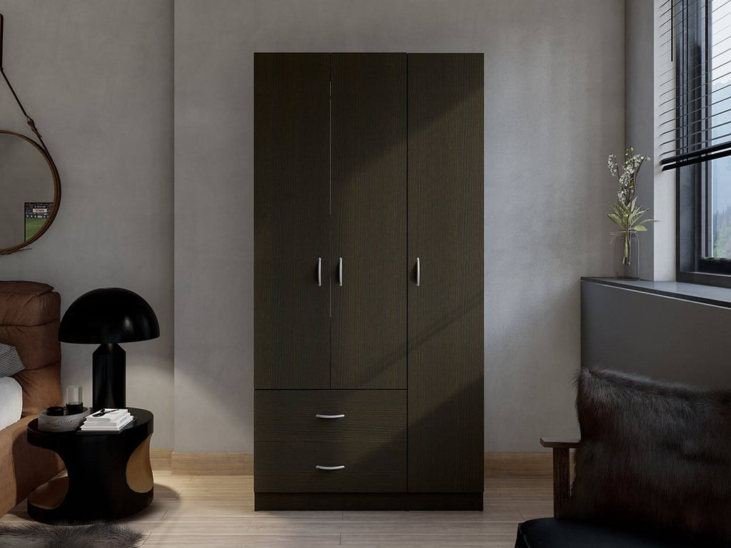 3 Door Armoire Espresso F1701