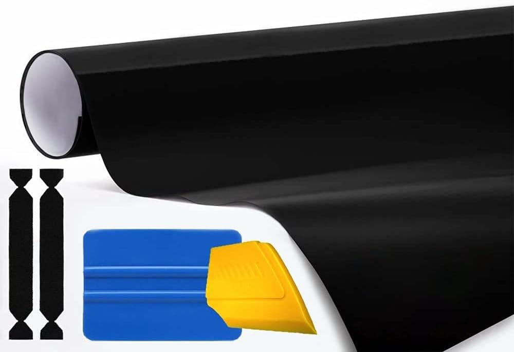 Satin Black Vinyl Wrap Roll 3ft x 5ft Pack of 2 M625