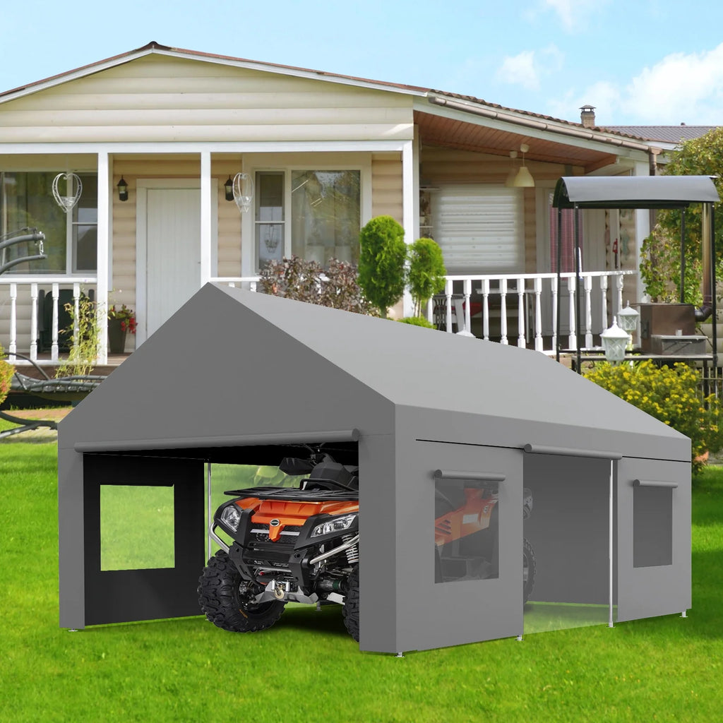 13X25FT Metal Carport Canopy Car Tent Outdoor Garage Boat Shelter S948