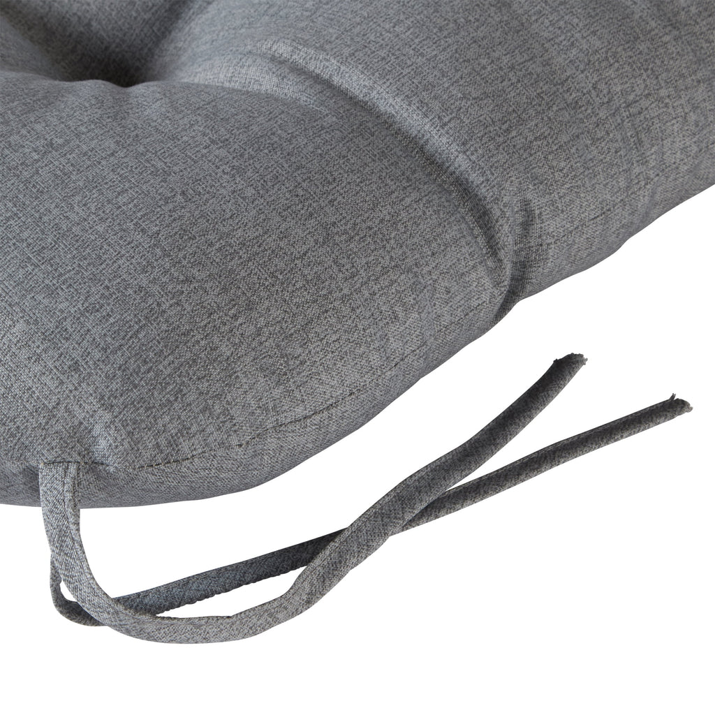 Heather Gray Outdoor Tufted Chair Cushion Set of 2 H749