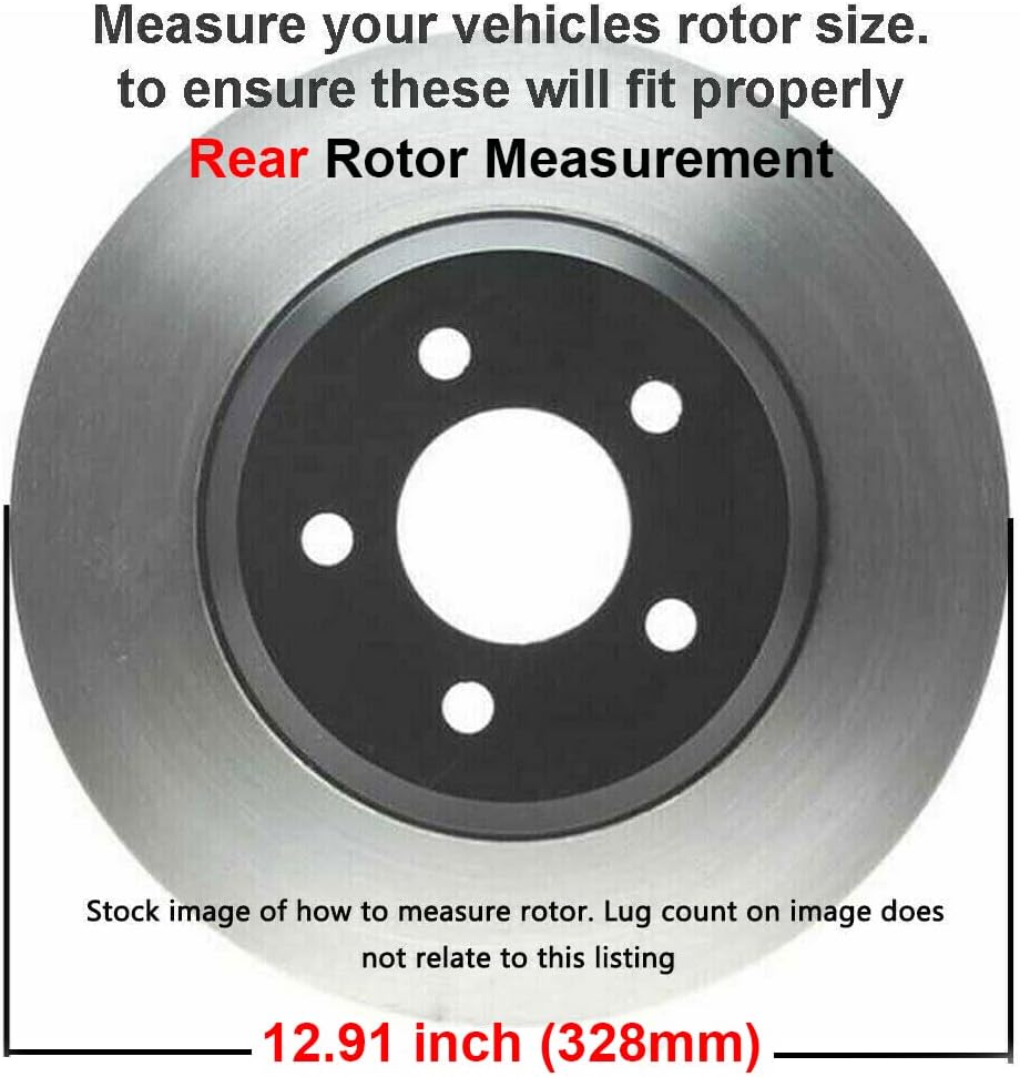 Drilled & Slotted Rotors + Brake Pads Replacement for Town & Country Grand Caravan Journey Ram C/V VW Routan S45178