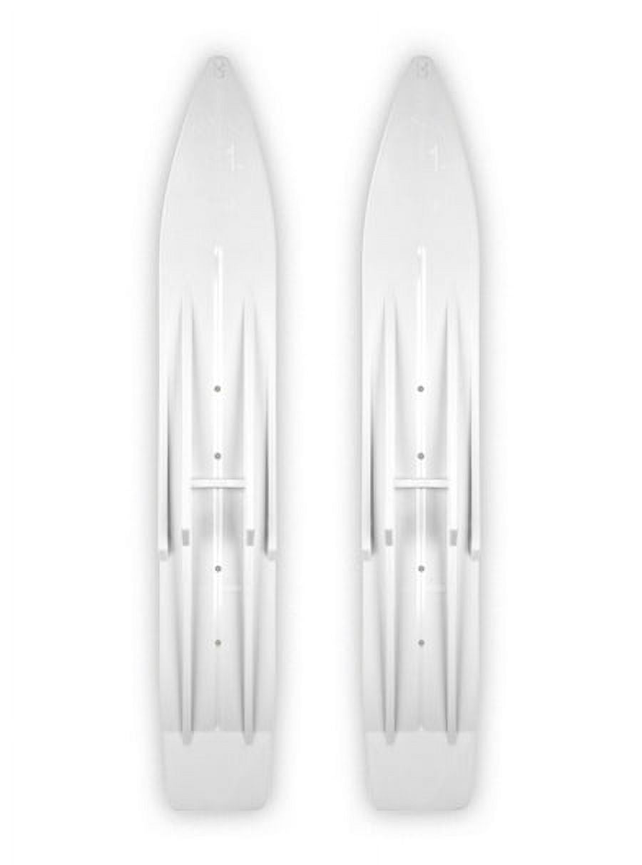 Pair of White Snowmobile Skis H784