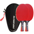 Red Double Ping Pong Paddle with Case J373