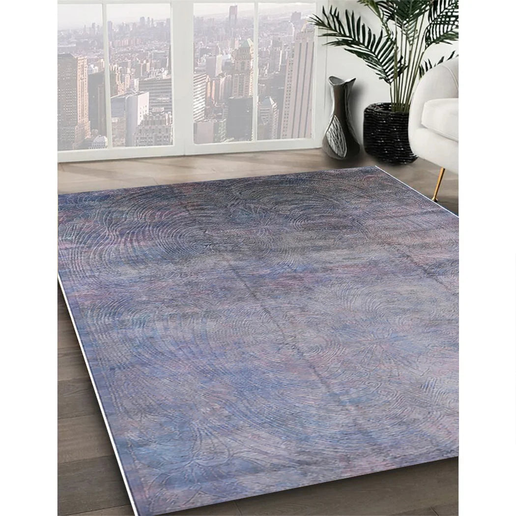 Blue Gray Rectangle Area Rug I410