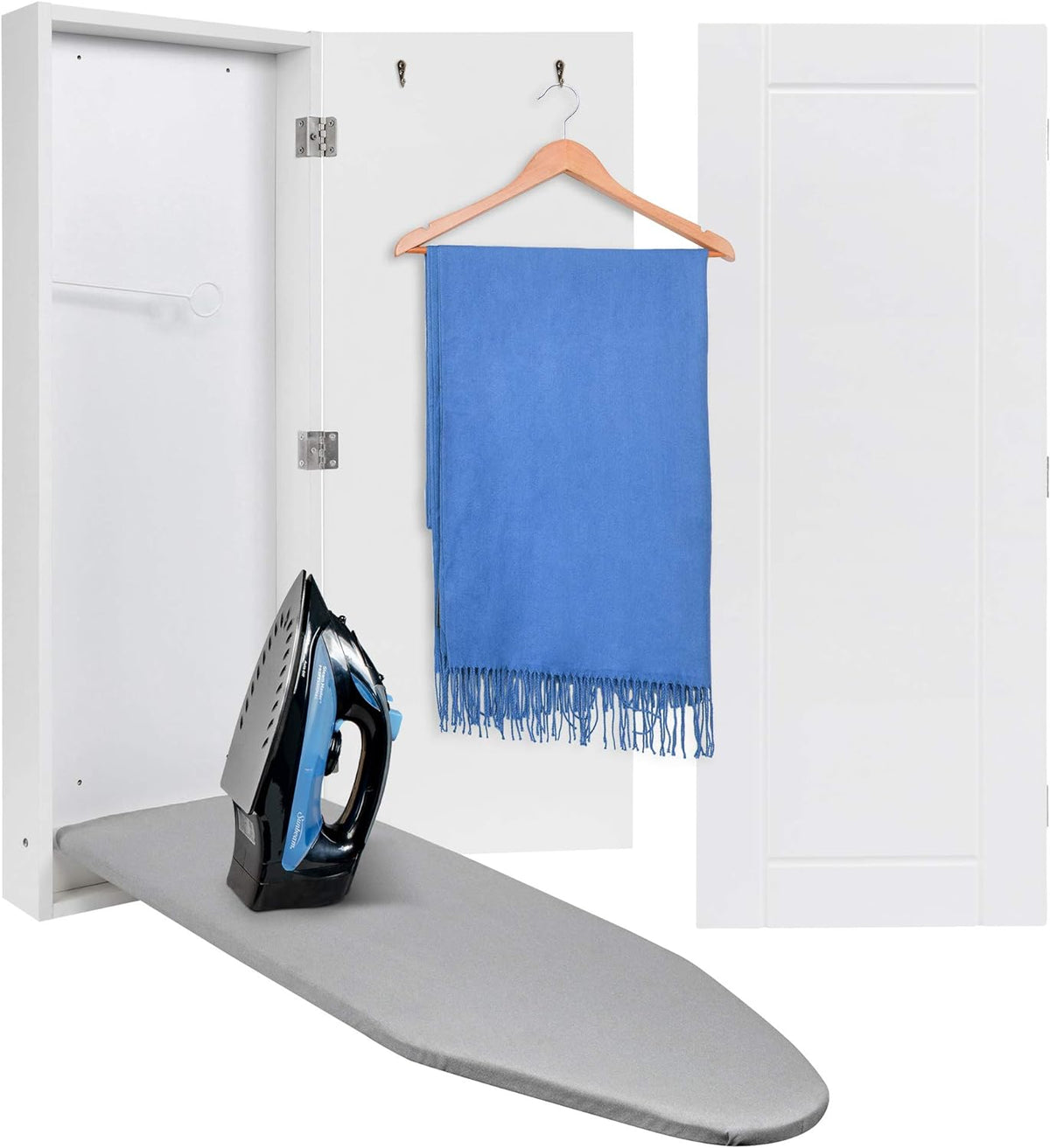 White Wall Mounted Ironing Board Cabinet R626913