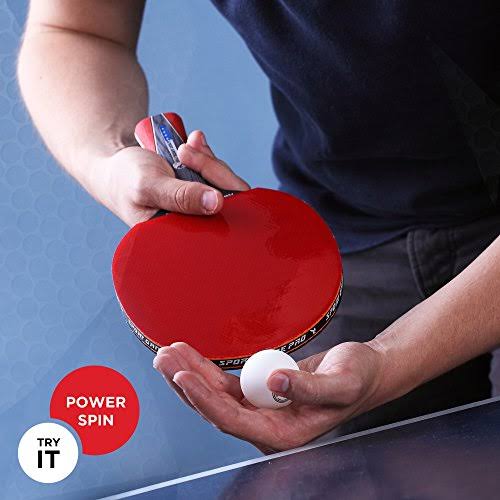 Red Double Ping Pong Paddle with Case J373