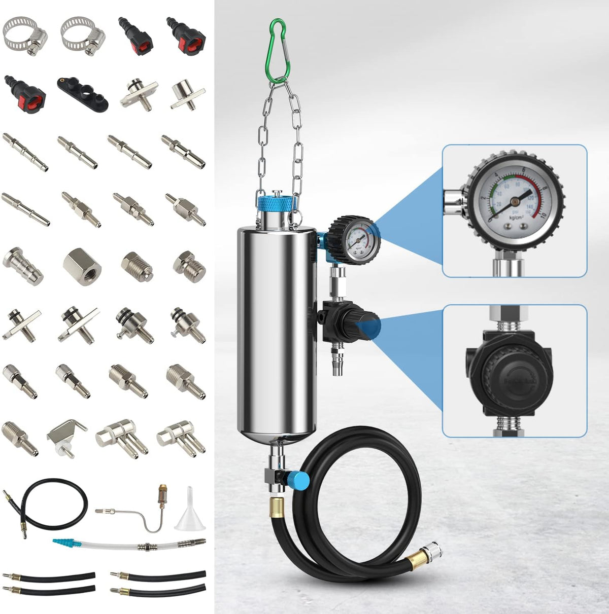 Fuel Injector Cleaner Machine for Gasoline Car, Non-Dismantle Fuel System Cleaner Set S8431