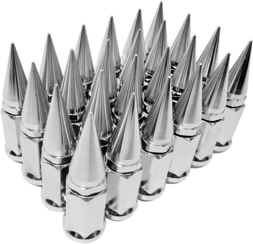 24 pc Extended Spike Lug Nut M12x1.25 Conical Seat Hex 3/4 A84993