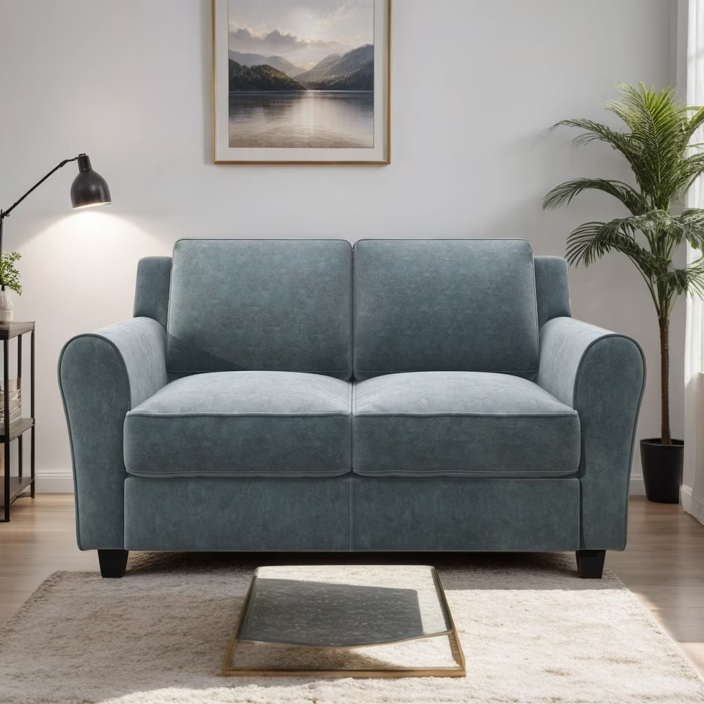 Grey Velvet Loveseat Sofa Covers O8189