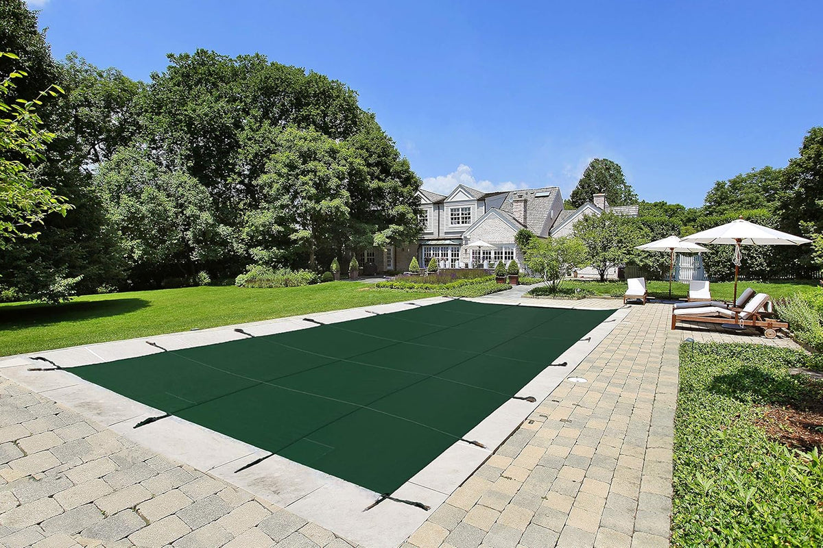 Green Rectangle Winter Pool Cover I214
