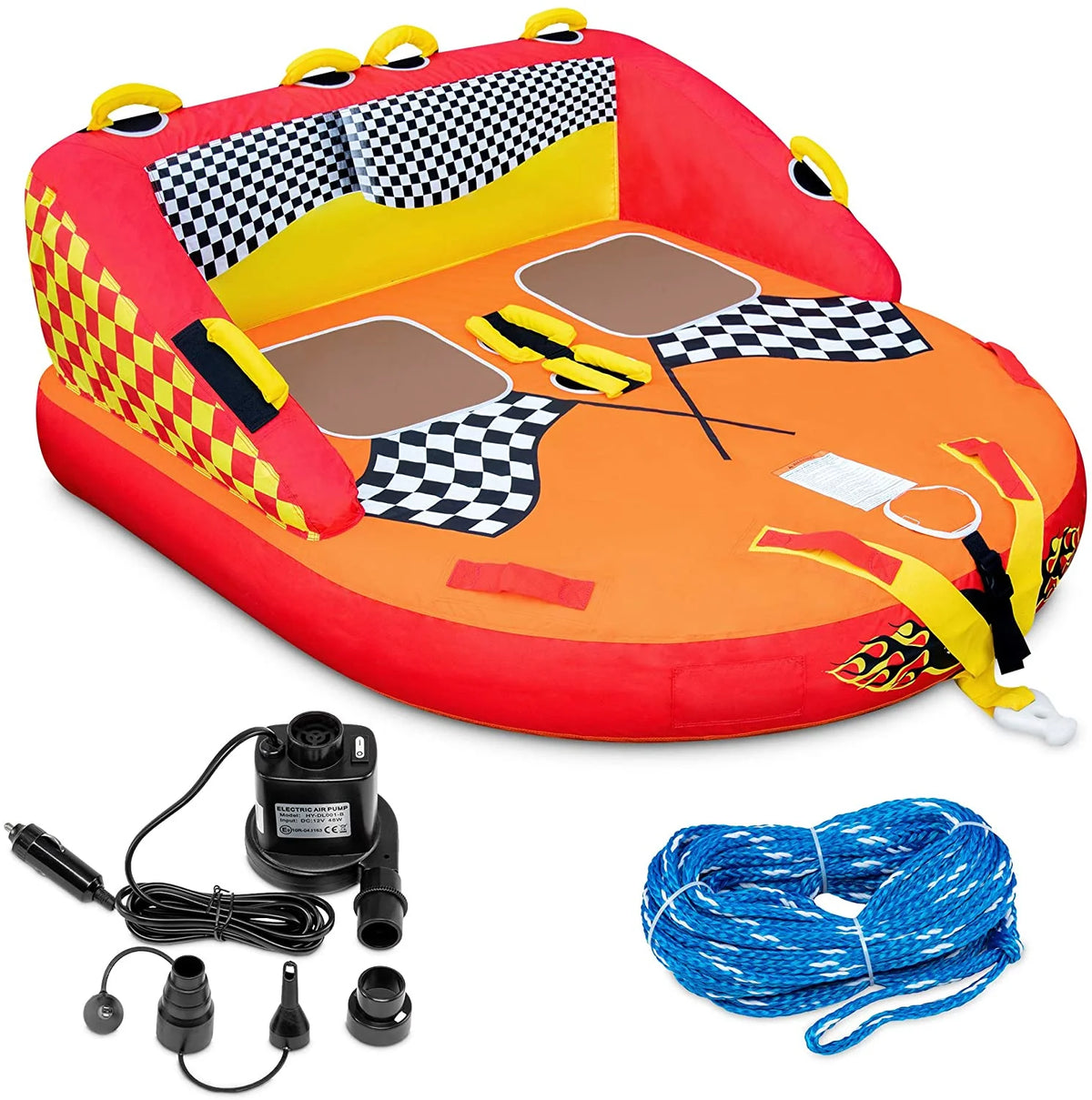 Red Towable Water Tube, 2 Seats J18900