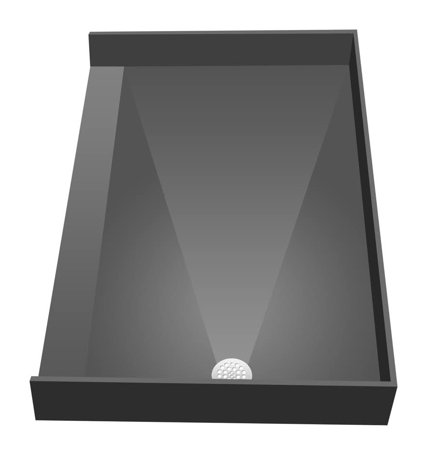 37x22 x 63x22 Shower Base with Drain Plate W2871