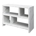White Faux Marble 3 Tier Bookcase B853