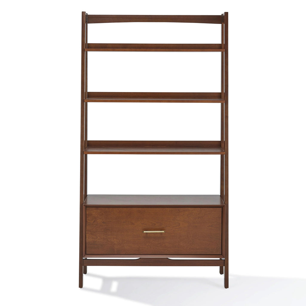 Mahogany Wood 4 Shelf Etagere Bookcase I35605
