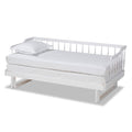 White Finished Wood Expandable Twin Size to King Size Spindle Daybed A85281