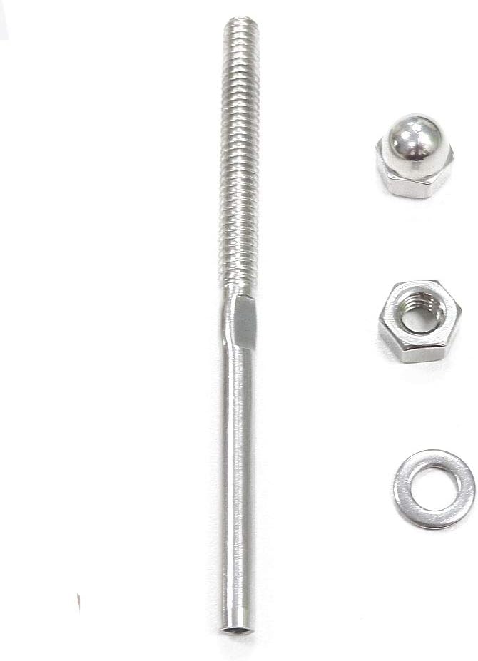 T316 Stainless Steel Cable Railing Hardware Kit, 32pcs 1/8 Cable Wire Tensioner B72486