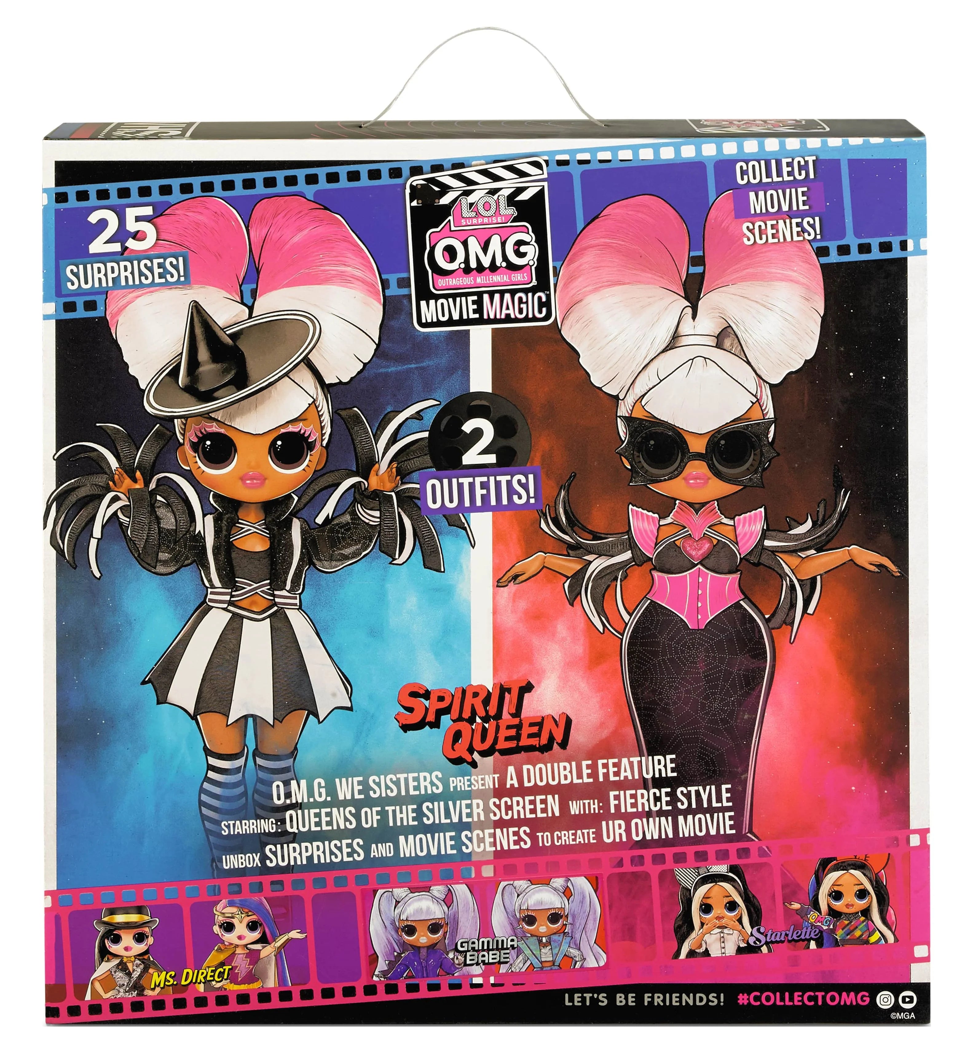 LOL Surprise Omg Spirit Queen Fashion Doll with 25 Surprises Including 2 Fashion Outfits, 3D Glasses, Movie Accessories And Reusable Playset S3926