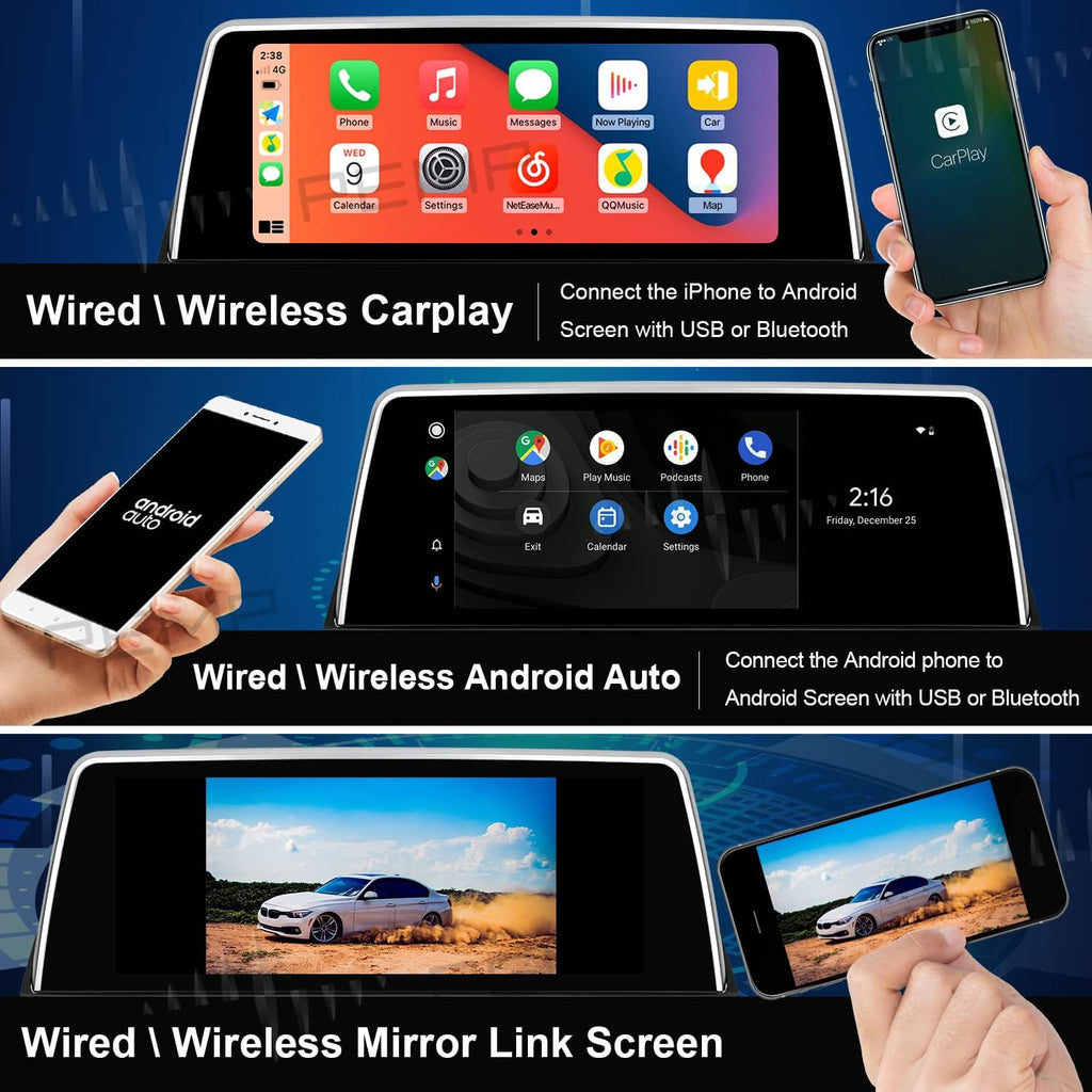 Blue Anti-Glare Vertical Screen for BMW X5 X6 E70 E71 CCC Android 11 CarPlay, Snapdragon 662 8-core 4+64GB 10.25” HD Screen B788