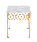 White Marble End Table O5081