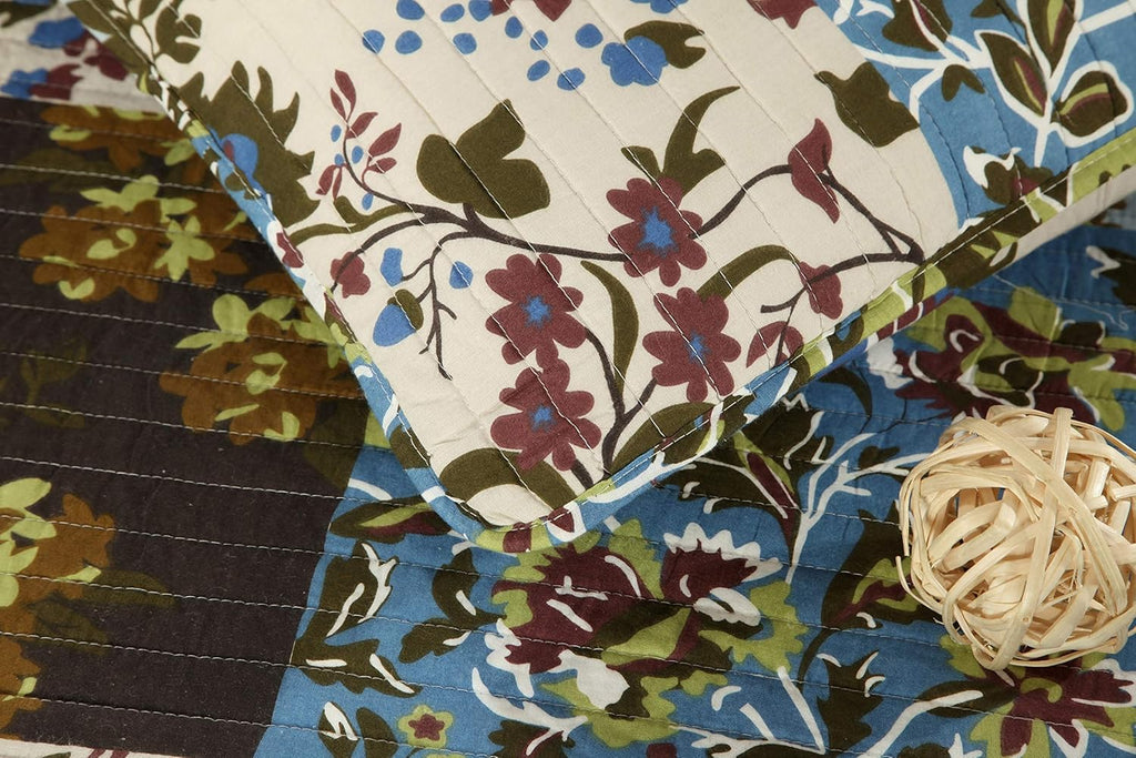 California King Lightweight Cotton Reversible Bedspread Set G39455