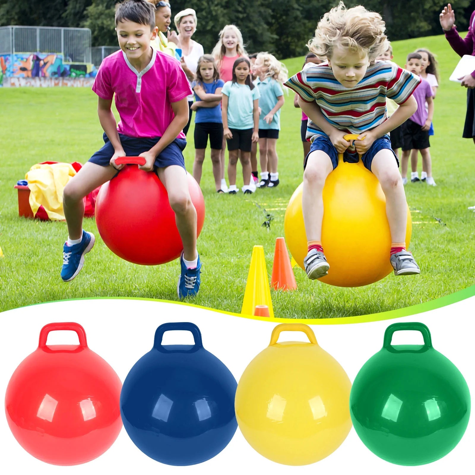 Hopper Ball with Handle Inflatable Hop Ball Toys I924137