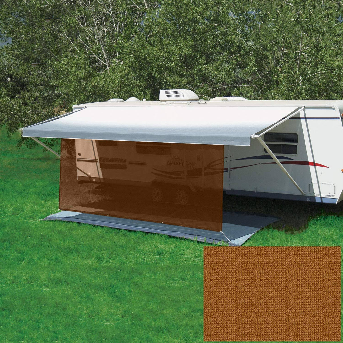 Sierra Brown 6' x 10' Weather Resistant Awning J7823