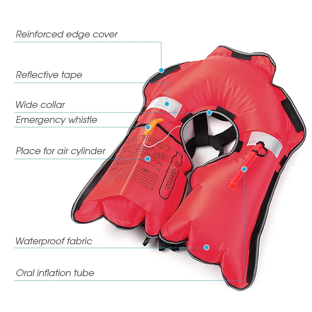 Adult Safety Float Suit for Water Sports Survival Jacket U58448