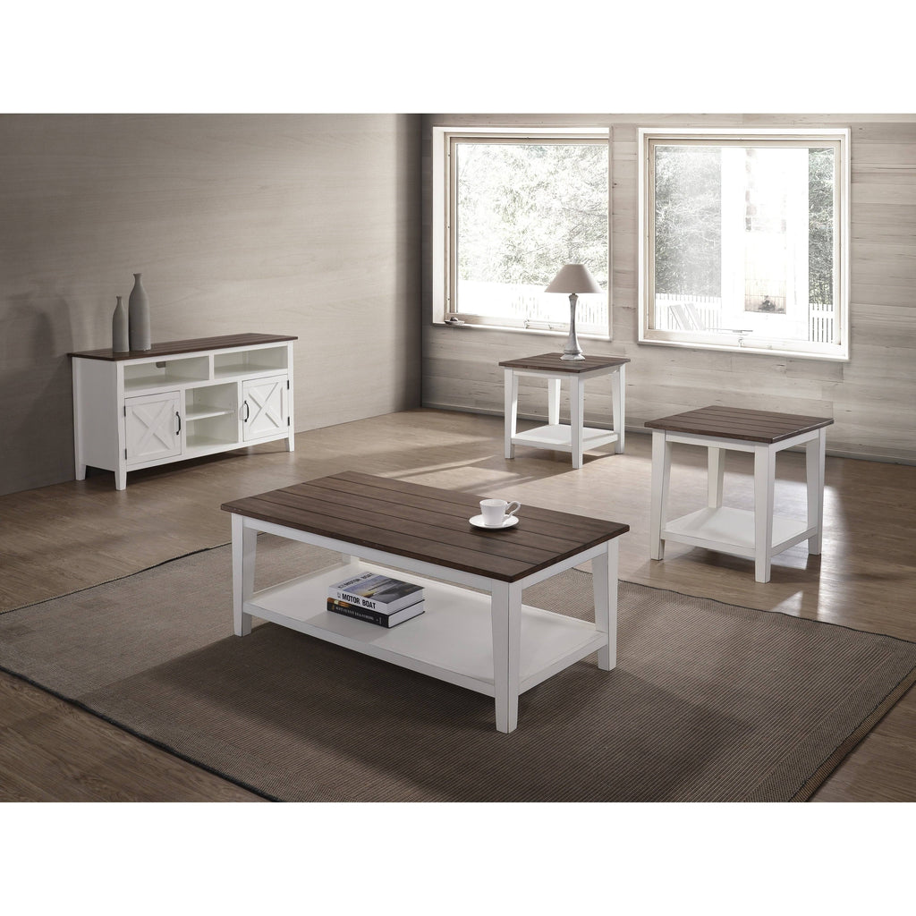 Greige & Black End Table K718