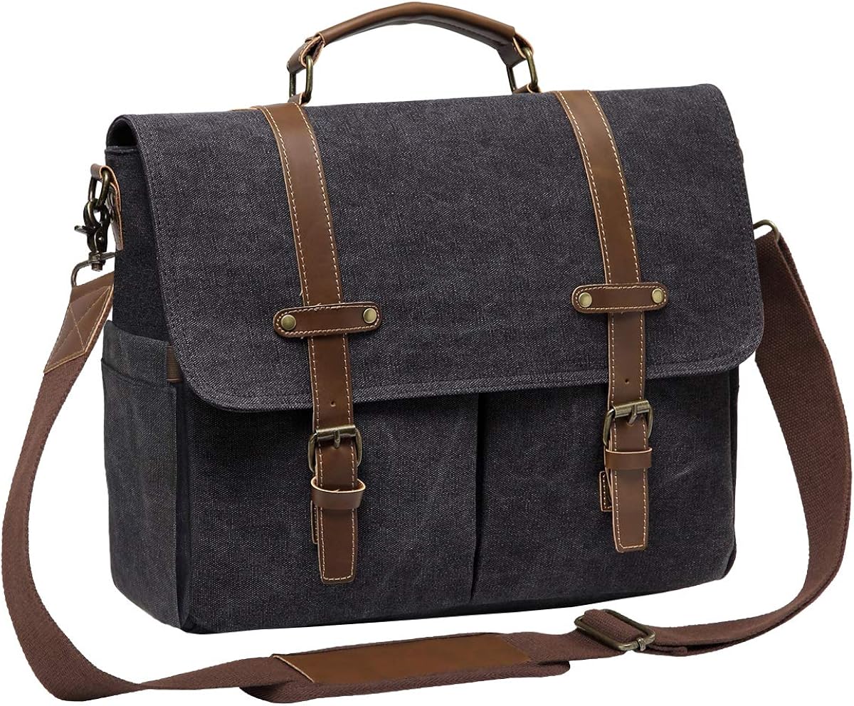 15.6 Inch Waterproof Canvas Messenger Laptop Bag M100