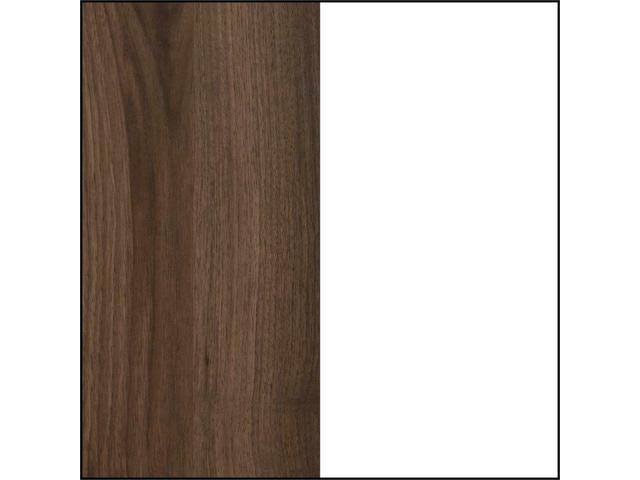 Twin Natural Walnut and Pure White Bed L247988
