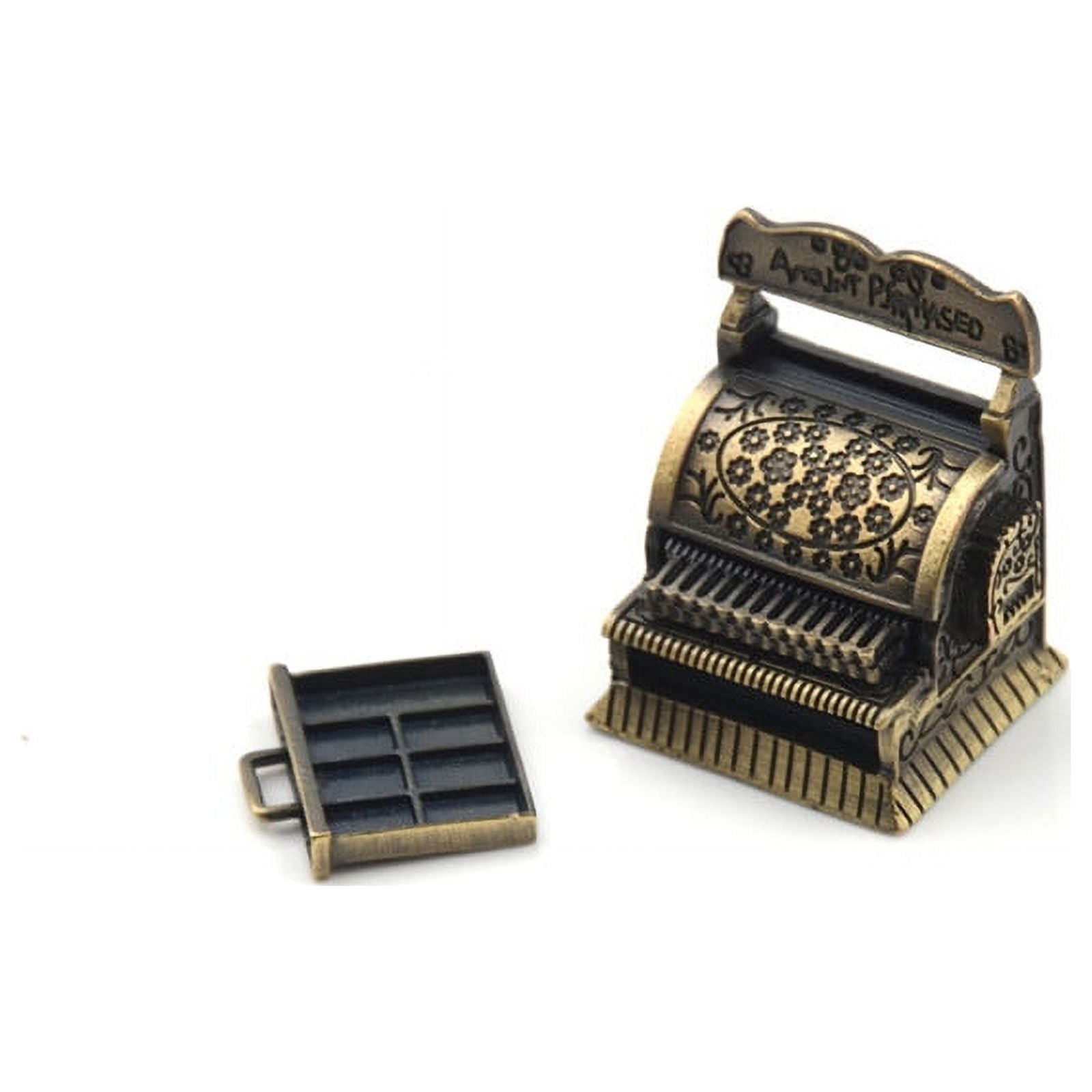 Vintage Metal Cash Register Dollhouse Miniature Furniture Z859870