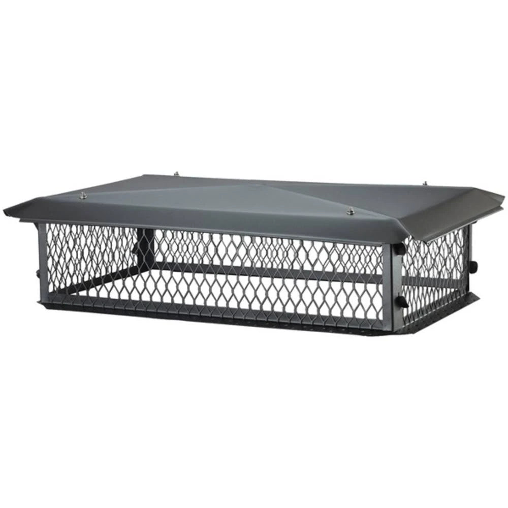Black Galvanized-Steel Chimney Cap 14 inch x 14 inch S34854