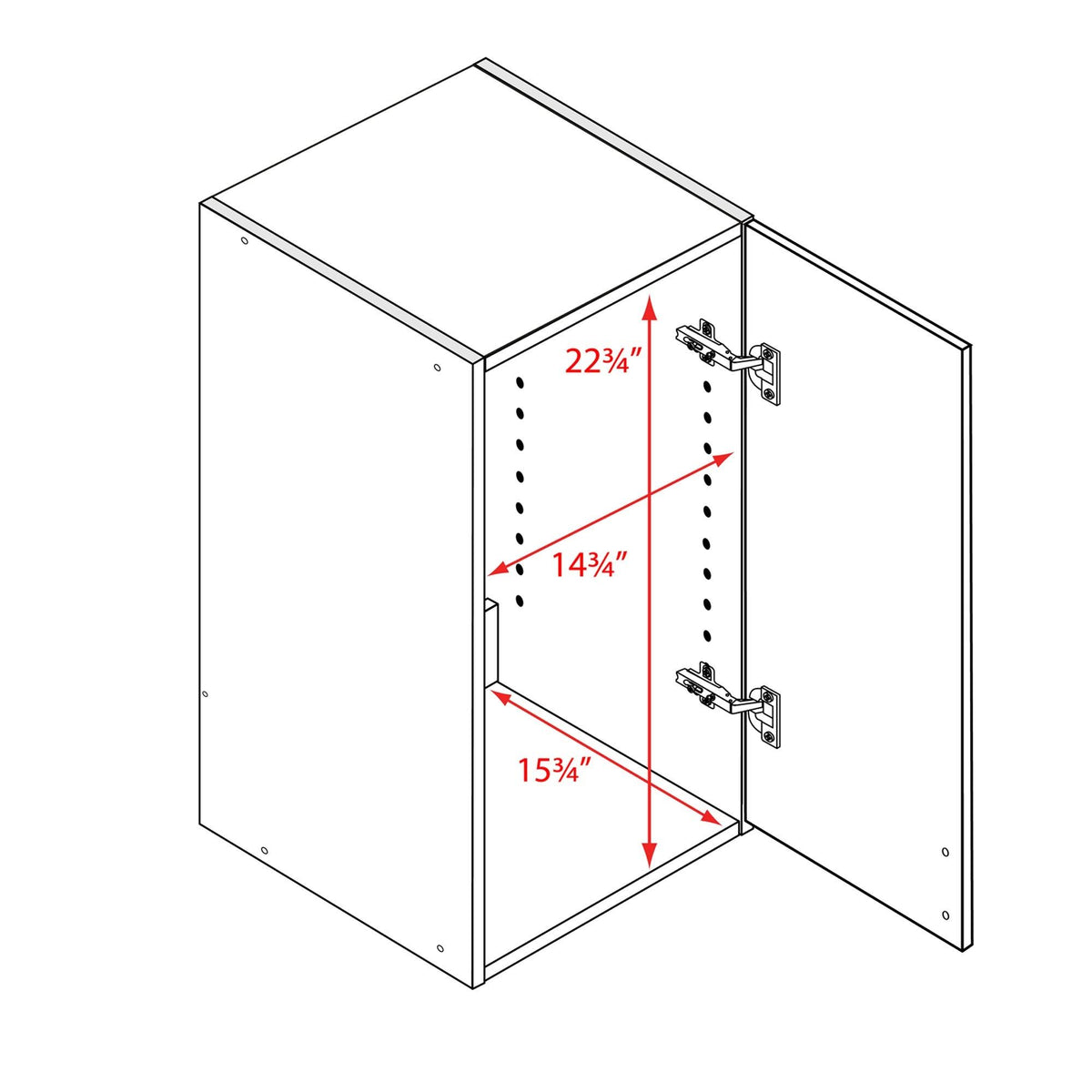 Black Stackable Wall Cabinet O843