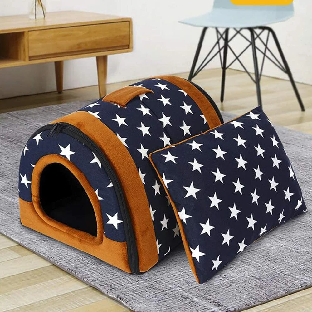 Cat Bed Cave Tent with Removable Cushion I872709