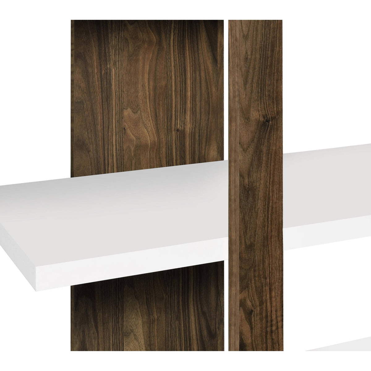 4-Shelf Two-Tone Bookcase Grey Driftwood Cement K336