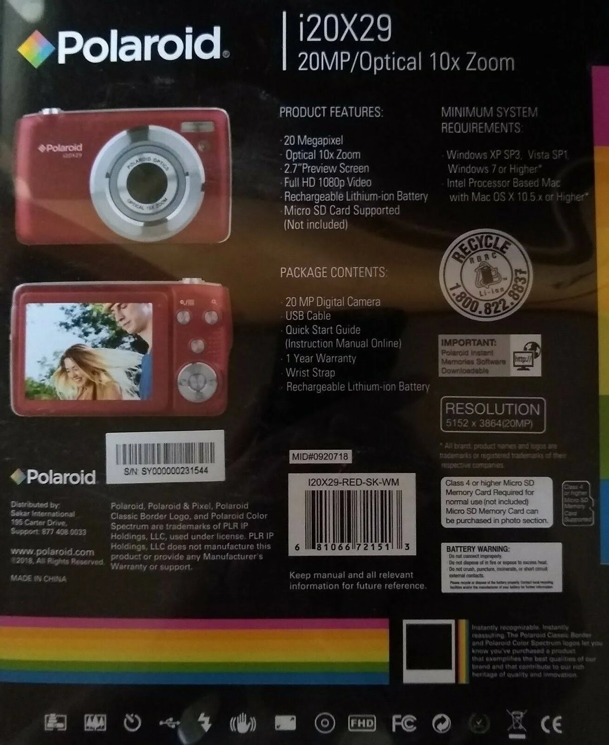 Red Digital Camera D431