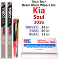 Beam Blade Wipers Set of 3 with Rear Wiper E592609