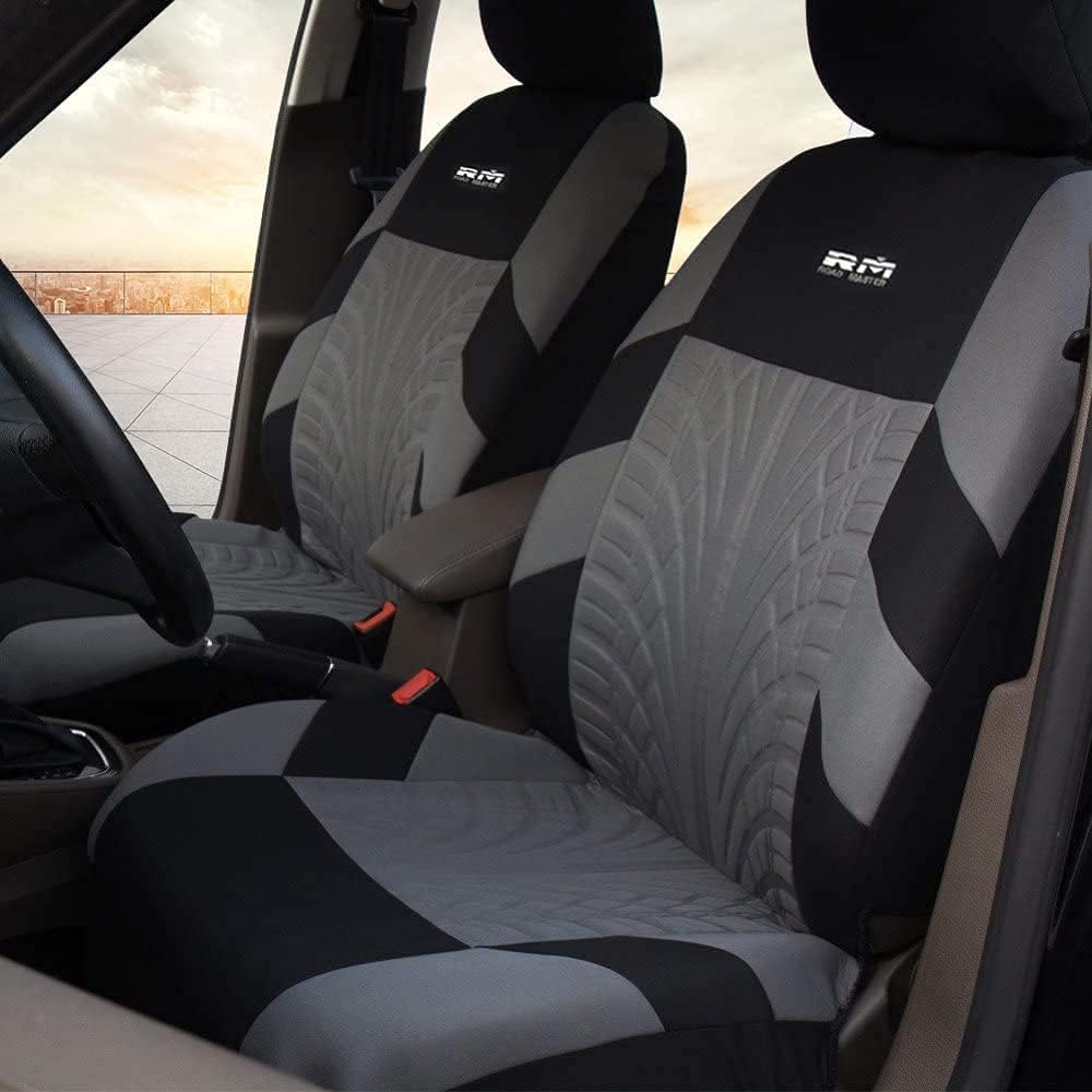 Gray 9pcs Car Seat Covers Full Set R591974